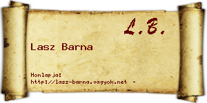 Lasz Barna névjegykártya